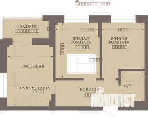 3-к квартира, строящийся дом, 55м2, 3/13 этаж