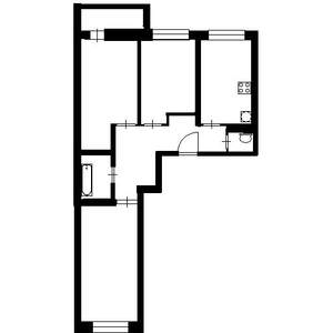 2-к квартира, вторичка, 44м2, 1/5 этаж