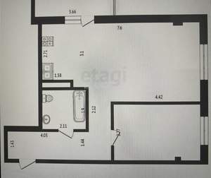 2-к квартира, вторичка, 57м2, 10/12 этаж