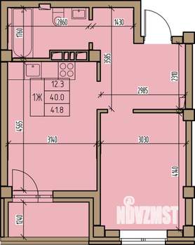 1-к квартира, строящийся дом, 42м2, 6/16 этаж