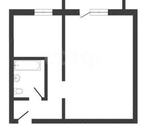 1-к квартира, вторичка, 30м2, 1/5 этаж