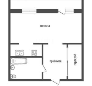 Студия квартира, вторичка, 50м2, 6/9 этаж