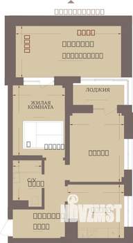 2-к квартира, строящийся дом, 57м2, 2/13 этаж