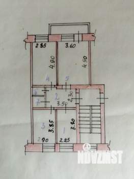3-к квартира, вторичка, 60м2, 3/5 этаж