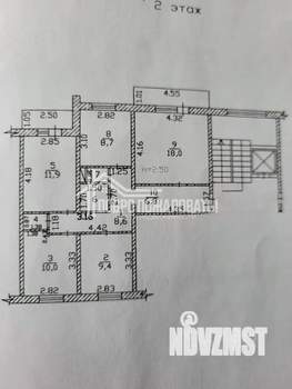 4-к квартира, вторичка, 78м2, 2/9 этаж