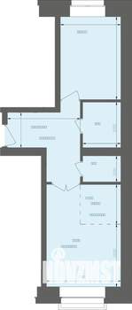 2-к квартира, строящийся дом, 40м2, 4/4 этаж