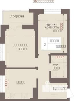 2-к квартира, строящийся дом, 51м2, 4/13 этаж