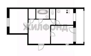 2-к квартира, вторичка, 45м2, 1/5 этаж