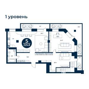5-к квартира, строящийся дом, 226м2, 8/9 этаж