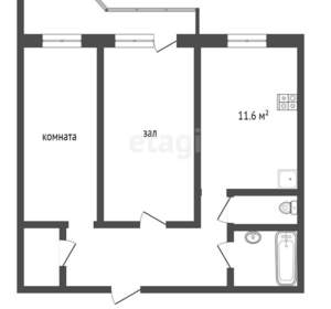 2-к квартира, вторичка, 62м2, 1/5 этаж