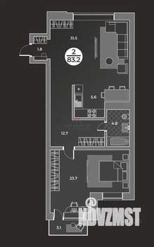 2-к квартира, вторичка, 83м2, 7/9 этаж