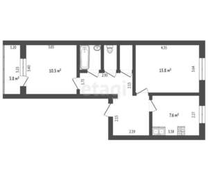 2-к квартира, вторичка, 482м2, 4/5 этаж