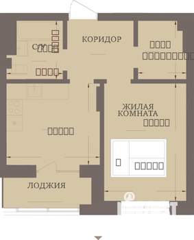 1-к квартира, строящийся дом, 40м2, 3/13 этаж