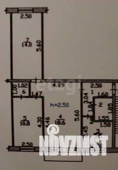 3-к квартира, вторичка, 58м2, 3/5 этаж
