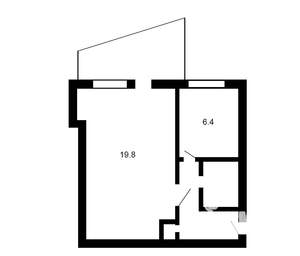 1-к квартира, вторичка, 36м2, 8/9 этаж