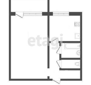 1-к квартира, вторичка, 27м2, 6/9 этаж