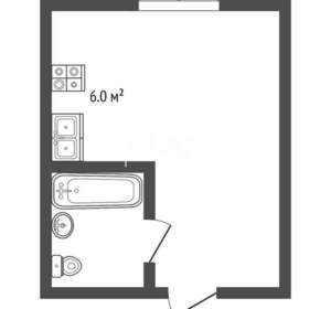 Студия квартира, вторичка, 30м2, 1/3 этаж
