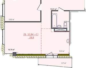2-к квартира, вторичка, 54м2, 11/12 этаж