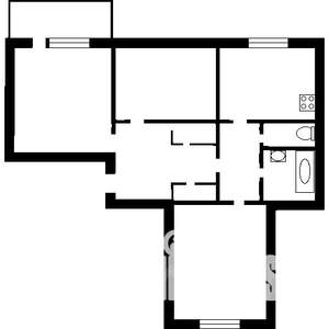 3-к квартира, вторичка, 65м2, 3/9 этаж