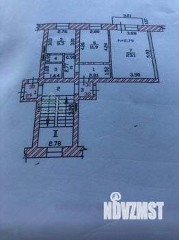 2-к квартира, вторичка, 57м2, 4/5 этаж