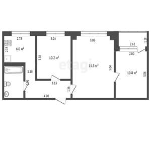 3-к квартира, вторичка, 55м2, 7/9 этаж