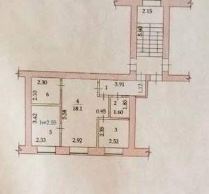 2-к квартира, вторичка, 43м2, 3/4 этаж