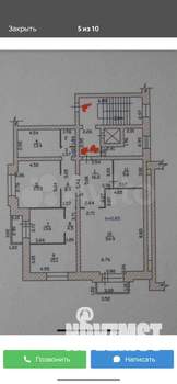 4-к квартира, вторичка, 164м2, 2/6 этаж