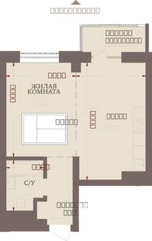 1-к квартира, строящийся дом, 40м2, 5/13 этаж