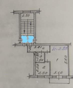 1-к квартира, вторичка, 32м2, 2/5 этаж