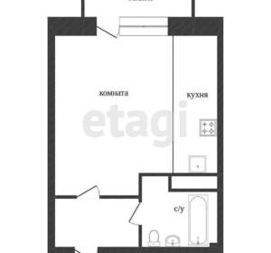 1-к квартира, вторичка, 28м2, 3/9 этаж