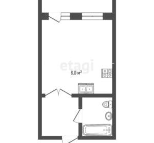 Студия квартира, вторичка, 39м2, 9/9 этаж